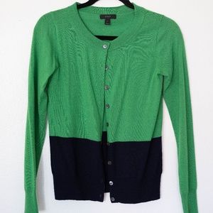 J.Crew Navy & Green Cardigan